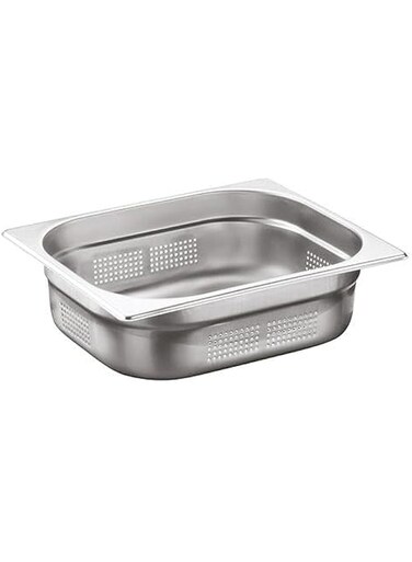Ozti Stainless Steel Perforated Gastronorm GN 1/2 Container, 65 mm Height