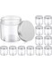 ATK_12-Pieces Plastic Jars with Lids, Clear Jar Clear Storage, Containers Refillable Cosmetic Jars, Kitchen Storage Jars with Lids for Cosmetics Food Seasonings (170ML)