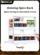 Rotating Spice Rack Organizer 2 tier Seasoning Holder Pull and Rotated Storage Cabinet Seasoning Storage Box Space Saving Storage Rack for Kitchen &amp; Bathroom &amp; Countertop