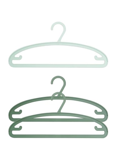 BS Case Ikeaa SLIBB Polypropylene Plastic Hangers, Green, Crease-Free Design, Robust for Wet and Dry Clothes, 20% Recycled Material
