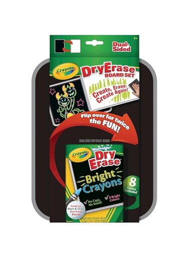 Crayola Dual Sided Dry-Erase Board Set, Multi-Colour, CY98-8638