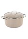 Granita Forged Aluminium Casserole 20x10.5cm / 3.0L   Granite Coating Induction Base Cooking Pot   Aluminum Soup Pot With Glass Lid - KA1260 Volcanic 20x10.5 cmcm