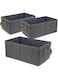 Fordonral 3PCS Collapsible Fabric Storage Bins, Sturdy Wardrobe Clothes Organizer, Closet Organizers, Shelf Baskets, Large Storage Boxes Containers for Clothing, Jeans, Toys, Books