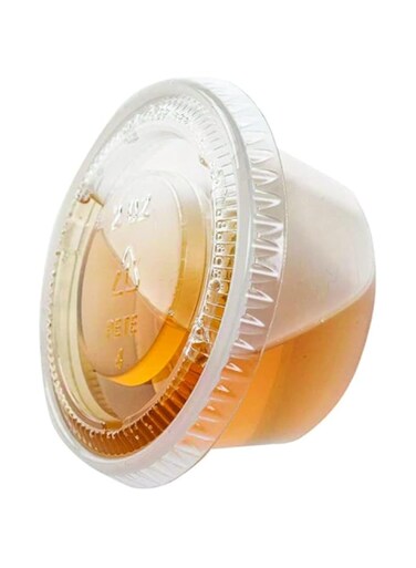 TashiLiving [120Sets-2oz] Jello Shot Cups Plastic Cups with Lids, Souffle Cups,Disposable Portion Cups with Lids.Condiment Cups,Slime &amp; Medicine Premium Small Plastic Containers with Lids