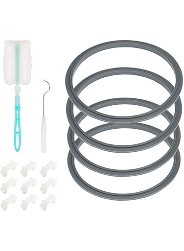 Feilifan Blender Gasket Replacement Parts, Rubber O Ring Replacement for Nutribullet Blender 900W &amp; 600W Series, Gaskets Replacement for Nutribullet Blade Including Shock Pad (14 Pieces)