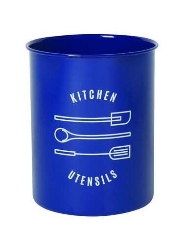 Now Designs Powder-Coated Steel Utensil Crock, Navy