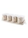 4-Piece Seasoning Jar Box Set Beige 30x11x8centimeter
