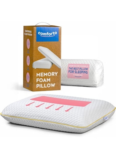 Standard Golden Piping Memory Foam Pillow 60x40x13 cm