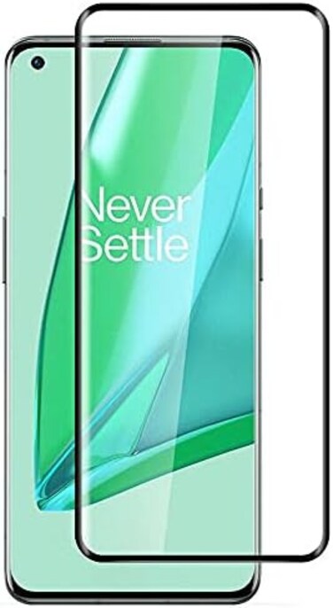 Muzz For One plus 9 Pro Screen Protector,[Full Glue][3D Full Coverage][9H Hardness] [Scratch Resistant] Tempered Glass Screen Protector (1+9 Pro, Black)