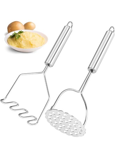 Pcs Potato Smasher, Mashed Potato Masher, Stainless Steel Masher Kitchen Tool for Avocado, Bean, Fruit, Vegetables, Food