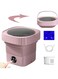 Portable Washing Machine, Mini Washing Machine with Spin Dryer, Foldable Mini Washing Machine for Baby Clothes, Underwear or Small Items, Ideal for Apartment, Dorm, Camping, RV Travel and More (Pink)