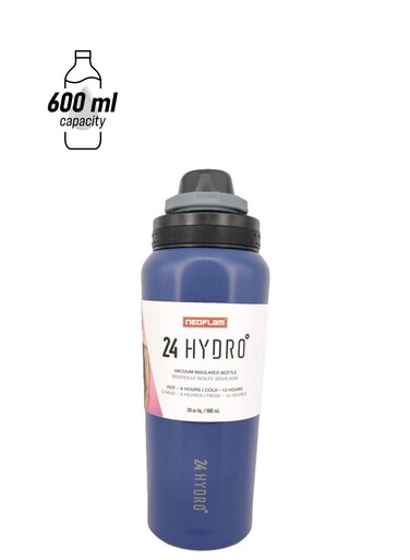 Double Wall Stainless Steel Hydro Sports Bottle Blue/Black/Grey 8.4x8.4x23.4cm