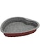Tognana Porcellane W444456Ggbo Mould (Mold For Cakes, Heart, Fluted Surface, Grey, Red, Carbon Steel, Italy)