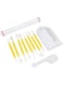 Fondant Cake Decorating Tool, Sugarcraft Icing Cake Making Set, Smoother Fondant Cutter Embosser Icing Smoother Rolling Pin Modeling Tool Kit Set Flower Fondant Cake Sugarcraft Decorating Kit(11 Pcs)