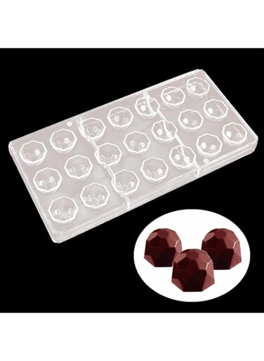 Home Clearance Sale Polycarbonate 21 Diamond Candy Mold (Clear)