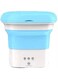 8L Mini Folding Washing Machine with 3 Modes Deep Cleaning Half Automatic Washt, Washing Machine with Soft Spin Dry for Socks, Baby Clothes, Delicate Items