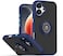 Case for IPhone 17 Case Cover Metal Ring Holder Grip Kickstand Car Magnetic Mount Shockproof Matte Hard Back Bumper Case for IPhone 17 5G 2025 Blue
