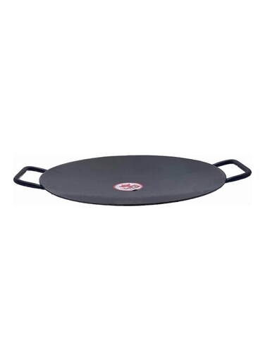Iron Dual Handle Concave Tawa Griddle Black 14inch