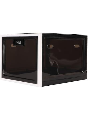 BusoTh Combination Timed Locking Container, Food and Medicine Locker with 3 Digit Lock, Large Capacity, Clear Wall, for Snacks, Phones, Tablets, etc., Plastic Lock Box for Home Security
