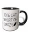 One Cat Short Of Crazy Ceramic Mug Multicolour