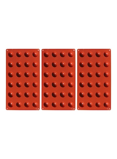 24 Holes Silicone Mold Brown 29.5x17.5x5.0cm