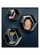Feelings Wall Floating Shelves_Set of 3 Pieces   Wall Mounted Shelf   Trophy Stand Shelf   Shelves For Bedroom, Living Room, Bathroom, Hexagonal Shape Wall Shelves Home Room Decor - (Black)