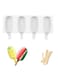 Cavities Silicone Ice Pop Molds Ice Cream Mold with 50 Wooden Sticks