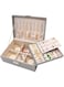 ANTOLE Jewelry Box for Women Girls,2 Layer Jewelry Organizer with Removable Tray Display, PU Leather Display Jewellery Holder for Earring, Ring, Bracelet, Necklace (Grey)