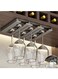 TAME Glass Holder Under Cabinet,Stainless Steel Under Counter Wine Glass Rack,Stemware Rack Glassware Drying Storage Hanger for Kitchen,Bar,Restaurant