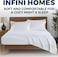 INFINI HOMES White Cotton Flat Bedsheet King 240X260 CM with 2 Pillow Covers 50X75 CM - Premium Quality Soft and Breathable Fabric for Luxurious Comfort