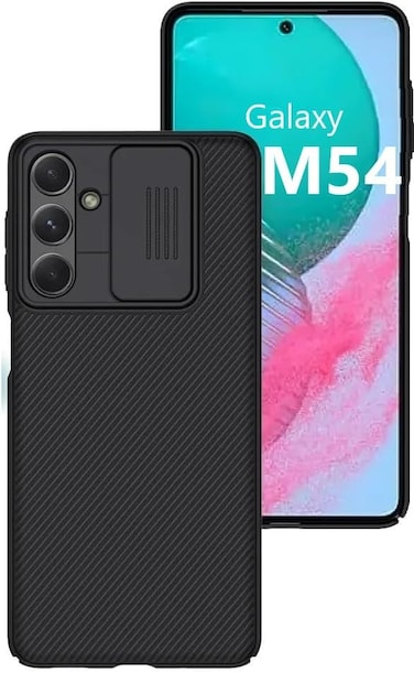Case for Samsung Galaxy M54 CamShield case Protective Cover with Camera Protector Hard PC Ultra Thin Anti-Scratch Phone Case For Samsung Galaxy M54 5G Black
