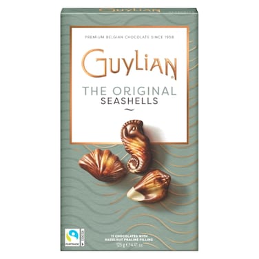 Guylian The Original Sea Shells Chocolates with Hazelnut Praline Filling Box, 125g