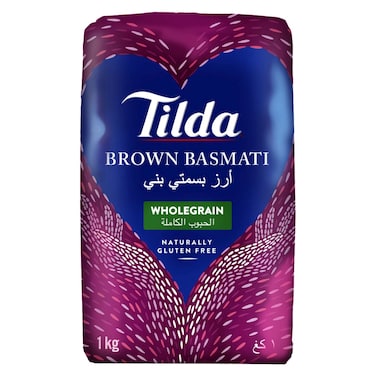Tilda Whole Grain Brown Basmati Rice, 1kg