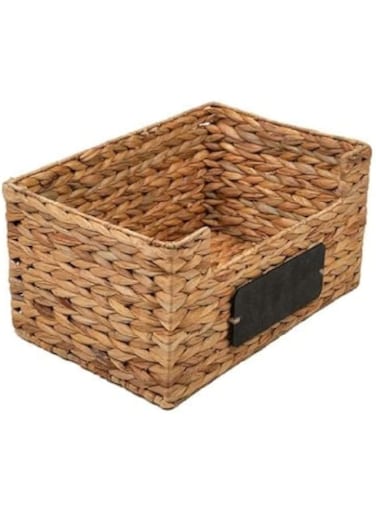 Homesmiths Large Water Hyacinth Storage Basket 34 x 23 x 18 cm