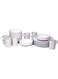 Blackstone Manhattan 18-Piece Dinner Set - Elegant Tableware with 6 Dinner Plates, 6 Bowls, and 6 Mugs (400ml)