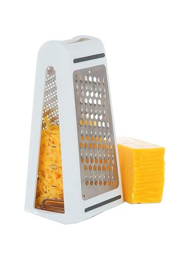 Oasisgalore Cheese Grater with Storage Container Stainless Steel 2 Sided Shredder Grater Ideal for Parmesan cheese Vegetables