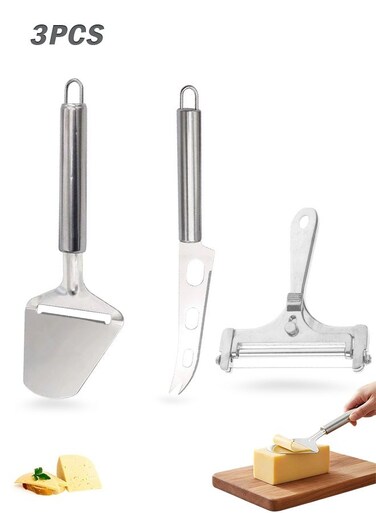 Life Stainless Steel Cheese Slicer Handheld Cutter with Ergonomic Grip, Dishwasher Safe for Hard/Soft Cheeses, Multi-Functional for Sandwiches, Charcuterie Boards &amp; Daily Cooking