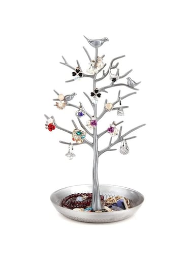 SKEIDO Bird Tree Display Stand Jewellery Pendant Bracelet Earring Necklace Rack Display Hook Organizer Necklace Show Jewelry Organizer
