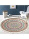 FAPCW Cotton Round Area Rug Round Washable Rug Printed Round Rug Indoor Floor Area Mat for Living Room,Bathroom,Bedroom,Kitchen Floor,Laundry Room Decor