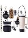 Cup Accessory Kit For Stanley Quencher Including Water Bottle Handle Strap, Silicone Cup Sleeve, Lipstick Holder, Key Chain Charms, Handle Charms, And Straw Topper Accessories For 40oz/30oz Black Stanley Cup