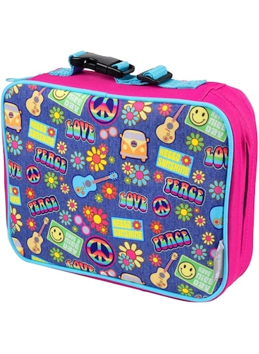 Bentology Lunch Box for Girls- Kids Insulated, Durable Retro Lunchbox Tote Bag Fits Bento Boxes, Containers, Jars &amp; Water Bottles-Reusable School Lunch Sleeve Keeps Food Hotter or Colder Longer-Retro