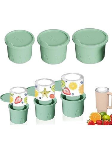 Hollow Cylindrical Silicone Ice Cube Mold for 24-40oz Flask Thermos Tumbler BPA-Free Ideal for Juice Drinks Coffee (Green)