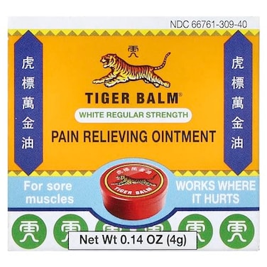 Tiger Balm Pain Relieving Ointment White Regular Strength, 0