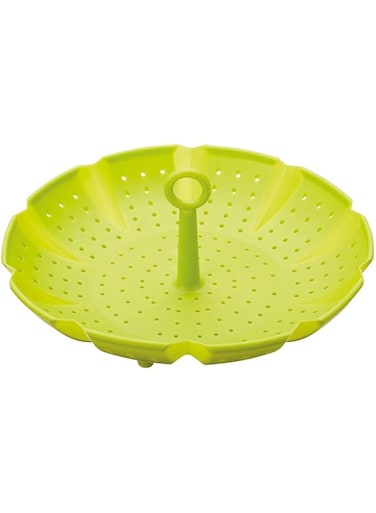 KITCHENCRAFT Healthy Eating 24cm Universal Silicone Steaming Basket, Sleeved