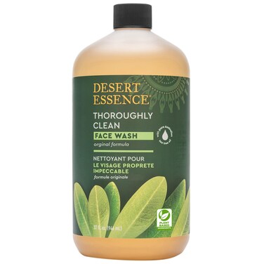 Desert EssenceThoroughly Clean Face Wash - Original - 32 Fl Oz - Tea Tree Oil - For Soft Radiant Skin - Gentle Cleanser - Extracts Of Goldenseal, Awapuhi, Chamomile Essential Oils
