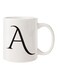 Letter A Printed Coffee Mug White/Black Standard