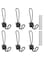 ELECDON Rustic Entryway Hooks-6 Pack Farmhouse Hooks with Metal Screws Included, Black Decorative Wall Mounted Rustic Coat Hooks Rack, Double Vintage Organizer Hanging Wire Hook Clothes Hanger