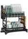 2-Tier Dish Drying Rack With Drain Board