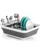 36,5 * 31,5 * 12,5cm Collapsible Dish Rack Drying Portable, Dinnerware Drainer Organizer for Kitchen, Dashboard Space Saving Storage Tray for Dishes Knives Spoons Forks Cup Glass
