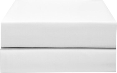Hotel Collection Flat Sheet 200T Cotton Polyester Percale 2 Pieces King Size White